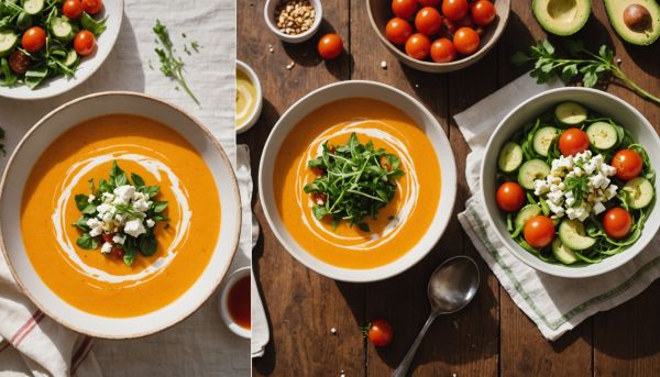 Soupes d'hiver réconfortantes et salades estivales fraîches