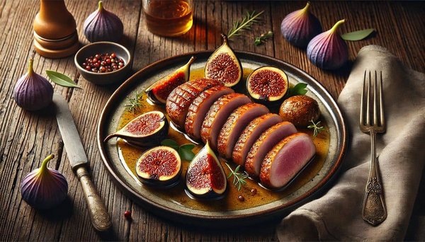 Une recette facile et délicieuse de magret de canard poêlé aux figues